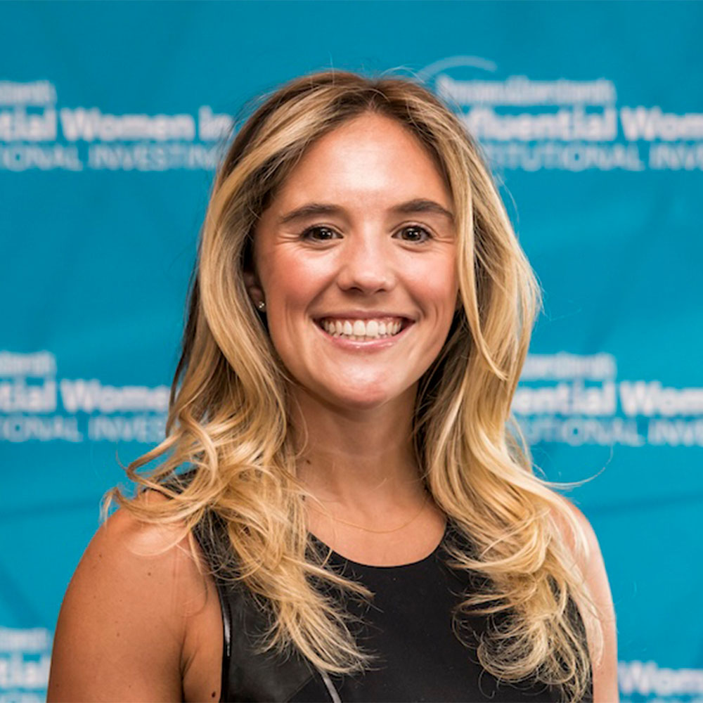 headshot of Mackenzie Cronin on a blue background